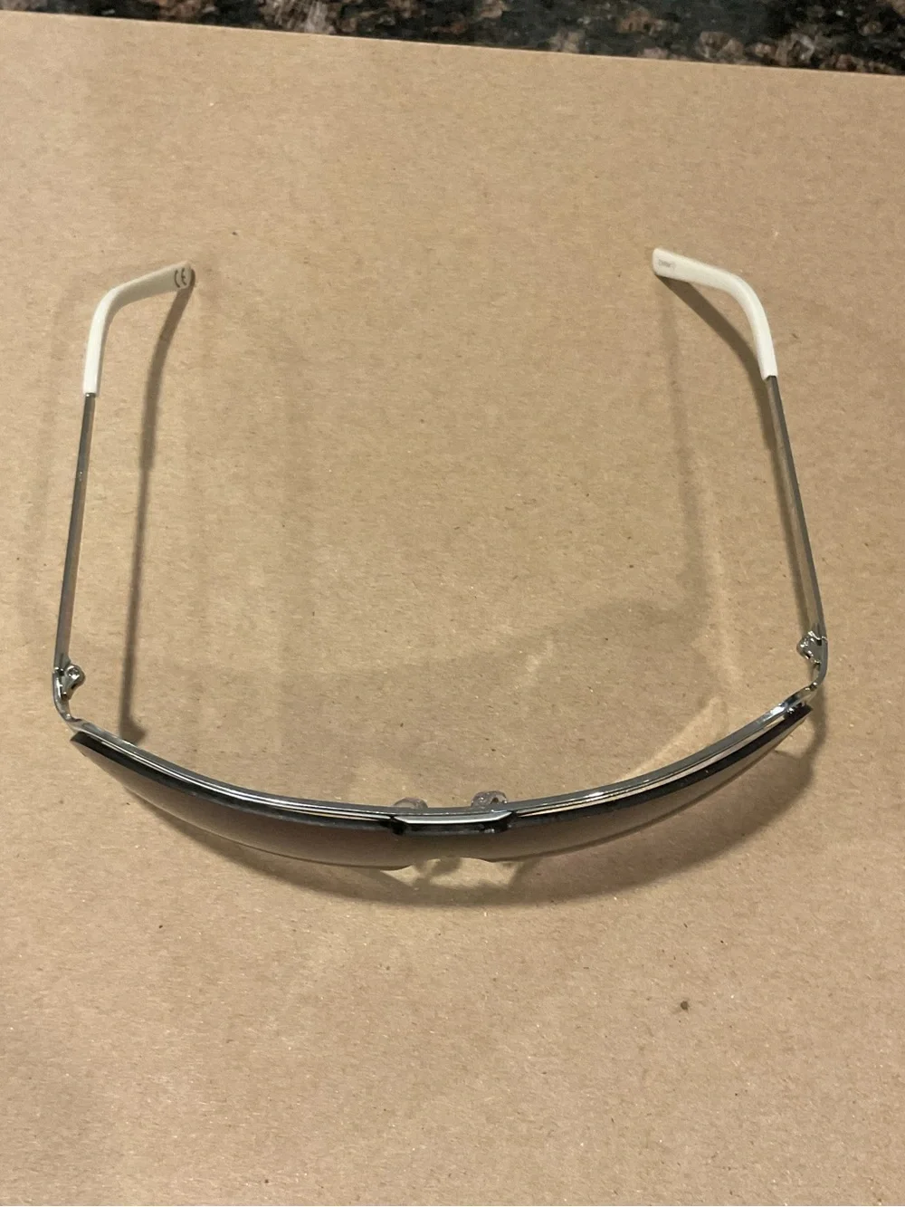 Y2K white and silver frame sunglasses